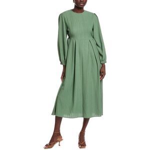 Jl Luxe Womens Pleated Midi Dress, Green